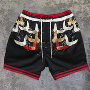 Art Retro Flying Crane Fashion Pattern Shorts