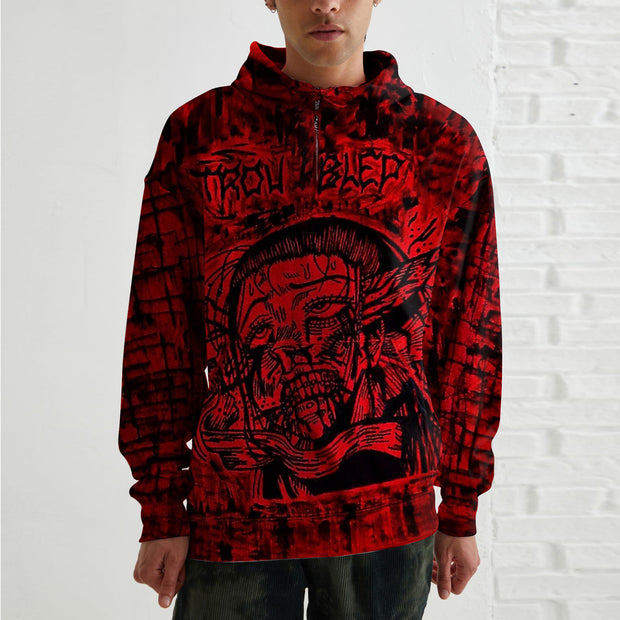 Personalized street style skull print long-sleeved men's