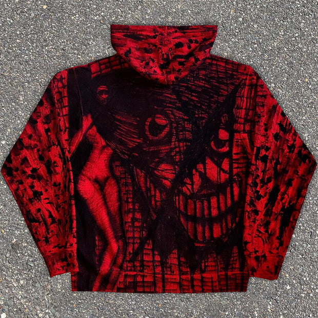 Personalized street style skull print long-sleeved men's