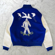 Fashion print trendy hip-hop loose baseball uniform jacket