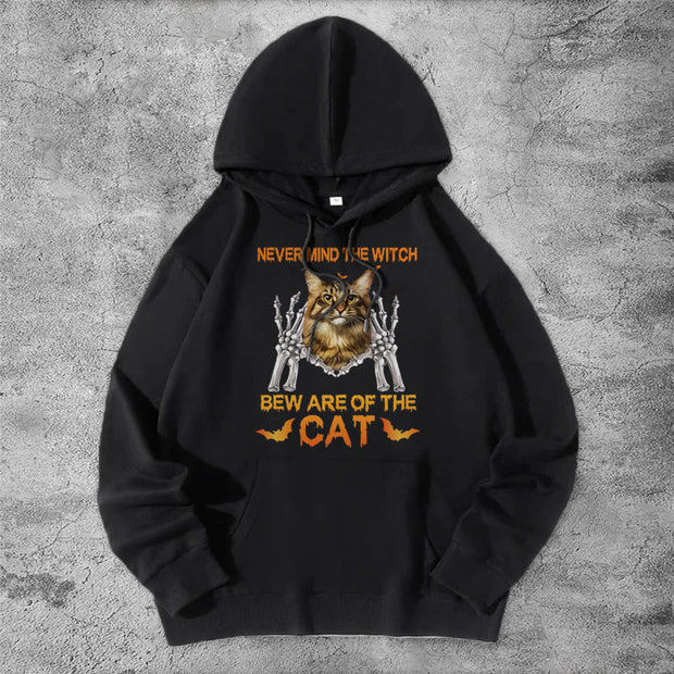 Halloween cat casual hoodie