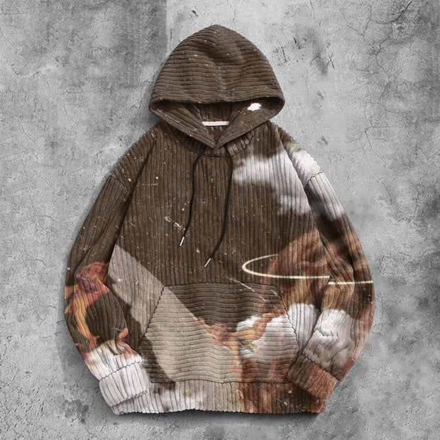 Angel Full Print Corduroy Hoodie