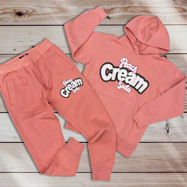 Fashionable loose print hoodie set