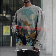 Printed casual sports sweatshirt