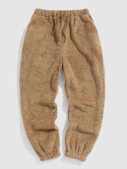 Bear Pullover Hooded Sweatshirt Plush Belted Tracksuit