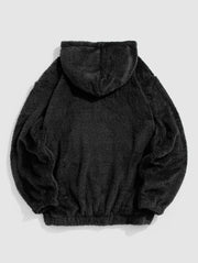 Bear Pullover Hooded Sweatshirt Plush Belted Tracksuit