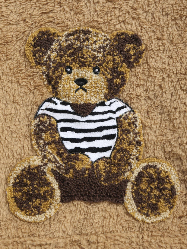 Bear Pullover Hooded Sweatshirt Plush Belted Tracksuit