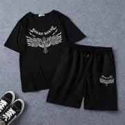 Try the Street Graphic Casual Five Point Short Sleeve Suit