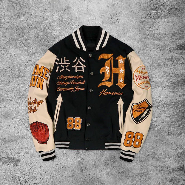 Casual shibuya baseball rugby japanese outdoor long sleeve jacket