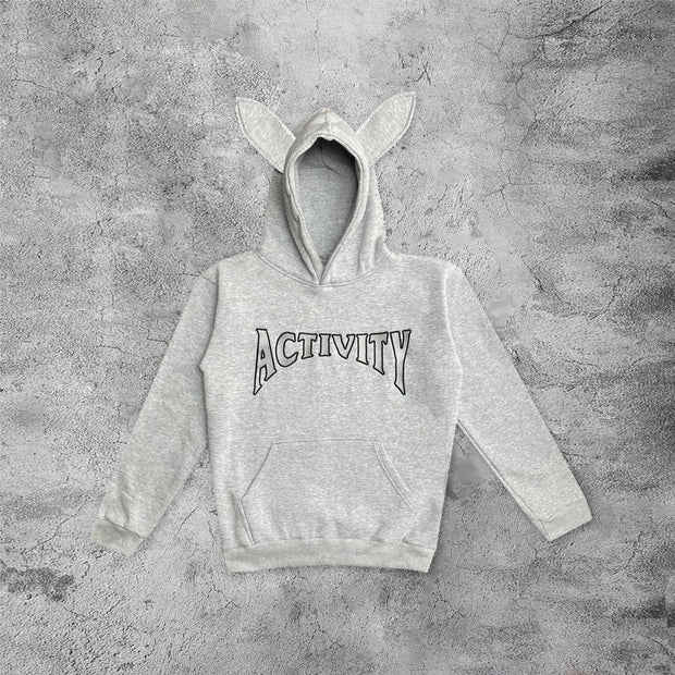 Rabbit ear casual street hoodie