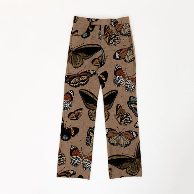 Butterfly retro print loose fashion street trousers