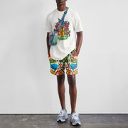 Casual printed short-sleeved suit