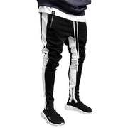 Casual sports pants, running pants, double pocket zipper jogging pants