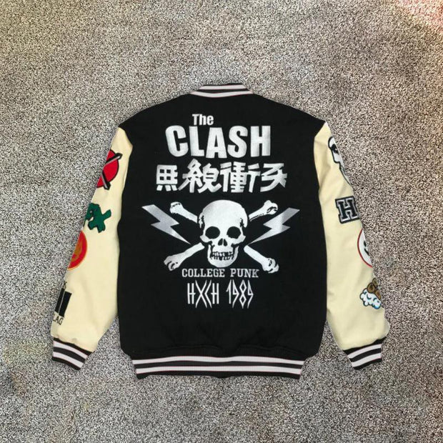 Skull guard collage limited edition baseball jacket