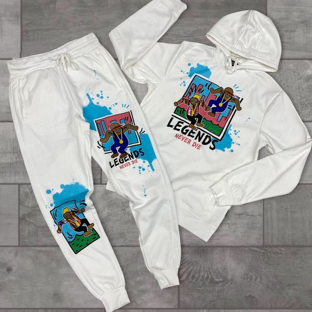 Legend of casual street sports home plus velvet suit
