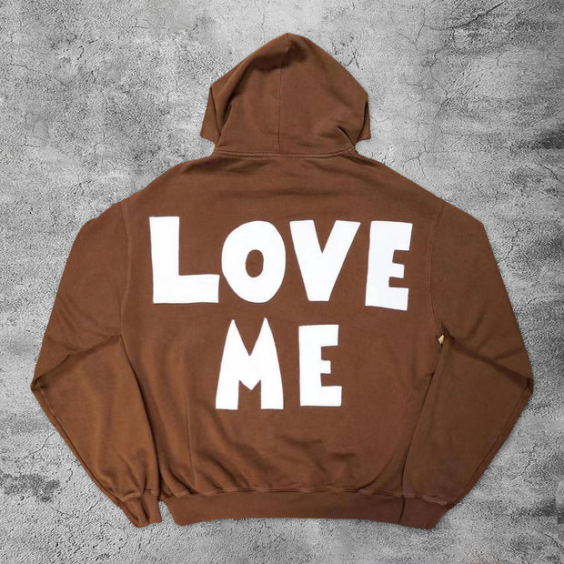 Love you casual street sports hoodie