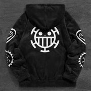 Retro trendy street print casual plush hoodies