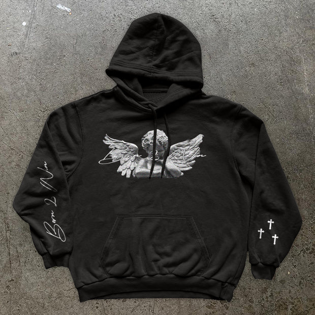 Retro Angel Tide Street Long Sleeve Hoodie