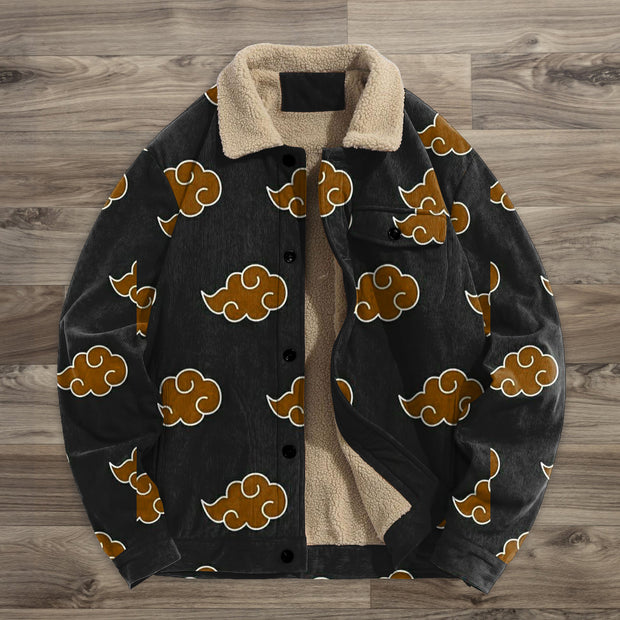 Trendy fashion print casual fleece jackets