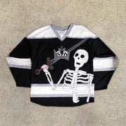 Skull crown casual street long sleeve shirt