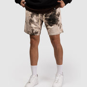 Tie-Dye Opes Pace Print Mesh Shorts