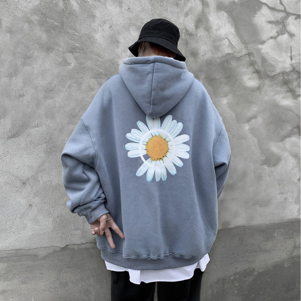 Little Daisy loose hooded Hong Kong style trendy all-match sweater