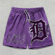 graphic print Sports shorts