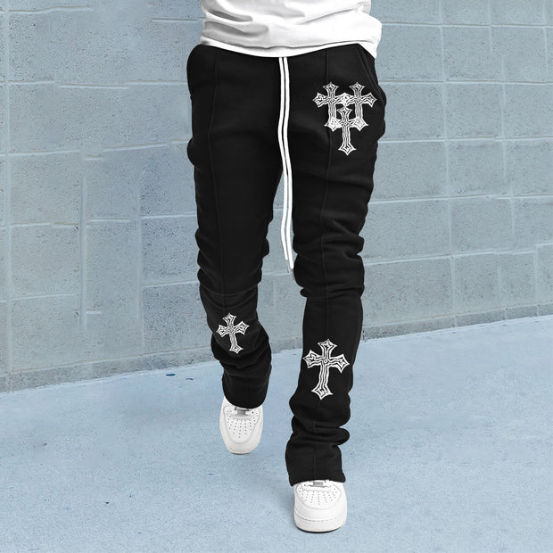Retro Fashion Brand Cross Slim Pants