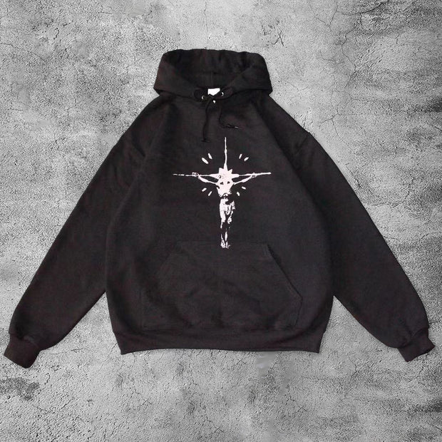 Casual retro god mercy hoodie