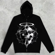 Casual ddiablo passing skull cross aaperture sports home hoodie