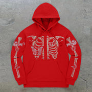 Bone Butterfly Vintage Long Sleeve Hoodie