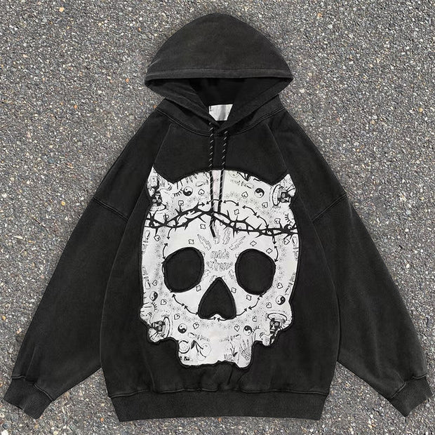 Demon skull street hoodie