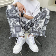 Fashion Loose Straight Printed Mopping Harem Pants