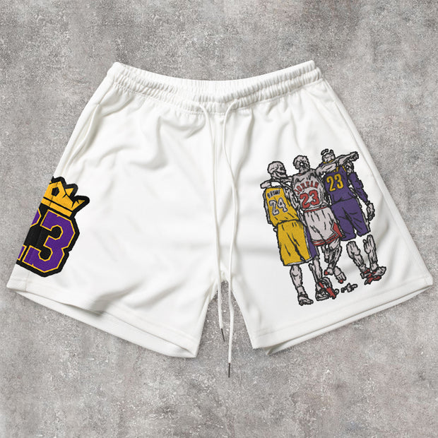 Comfortable Street Sports Pattern Retro Shorts