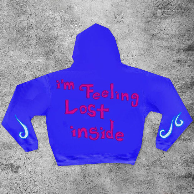 Im feeling lost inside skull hoodie