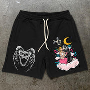 Hip-Hop Bunny Print Street Shorts