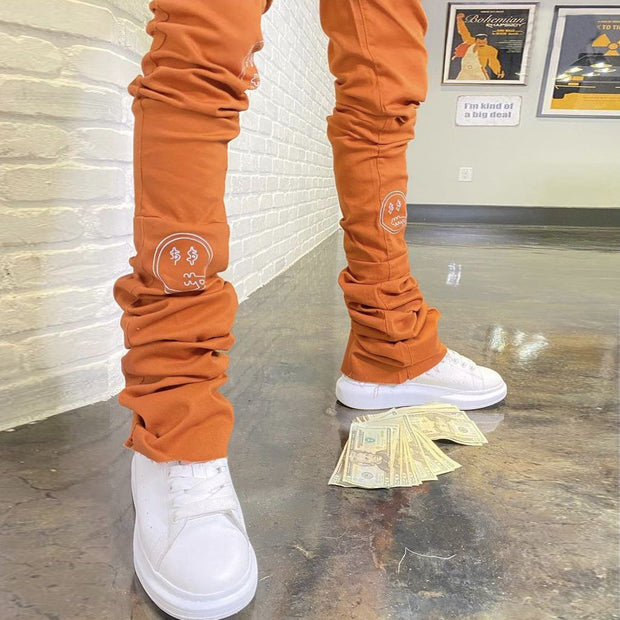 Fashion casual men's smiley trousers