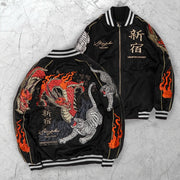 Casual shinjuku dragon tigers baseball rugby street jacket