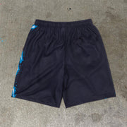 Trendy car print mesh sports shorts