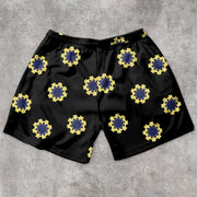 Comic print statement retro shorts