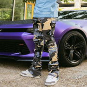 Personalized street style retro camouflage trousers