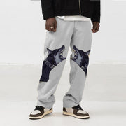 Printed casual loose trousers