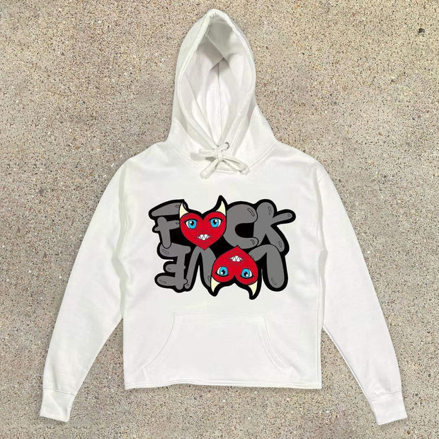 Missing love casual street sports hoodie