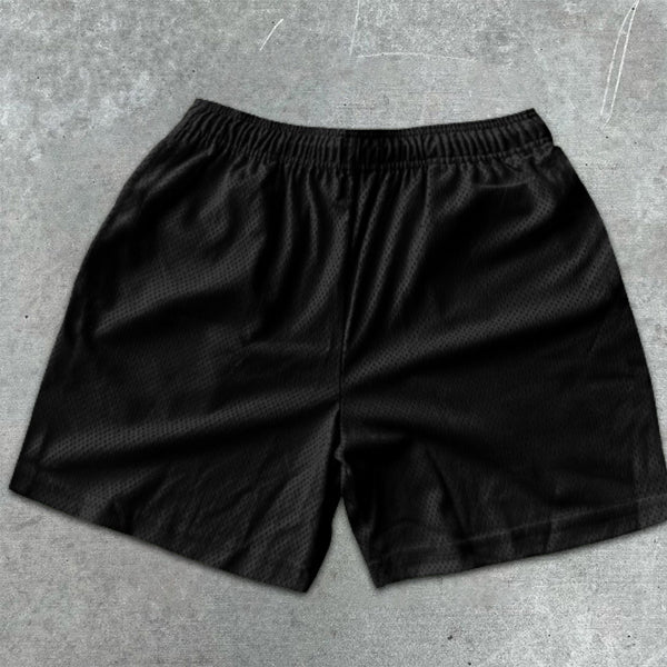 Baseball Graphic Print Elastic Shorts