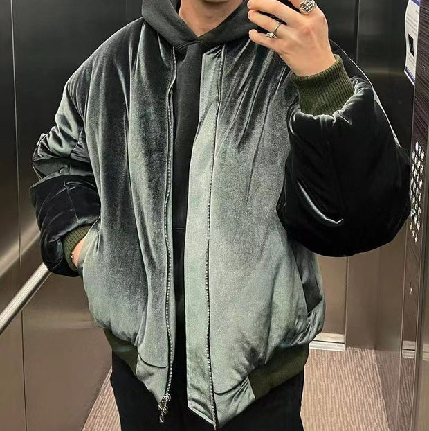 Mercerized velvet casual street jacket