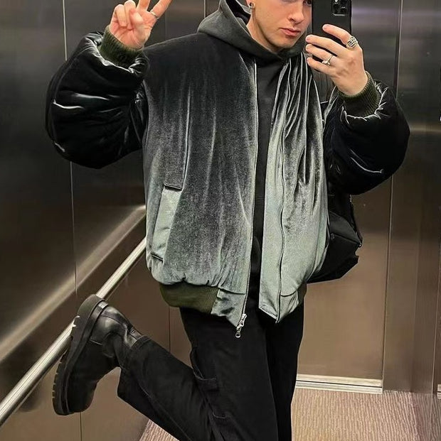 Mercerized velvet casual street jacket