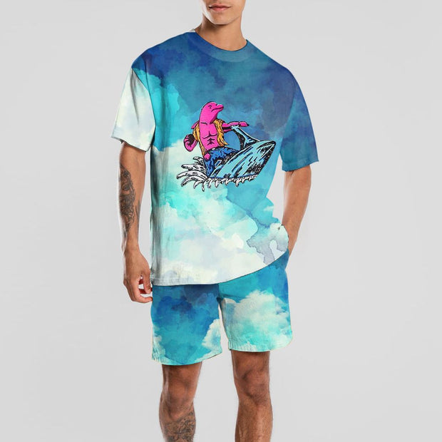 Personalized printed T-shirt casual suit