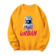 Astronaut Fashion Print Men's and Women's Round Neck Loose Sweatshirt