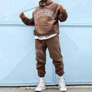 Casual North Shore Print Hoodie And Pants Two Piece Set