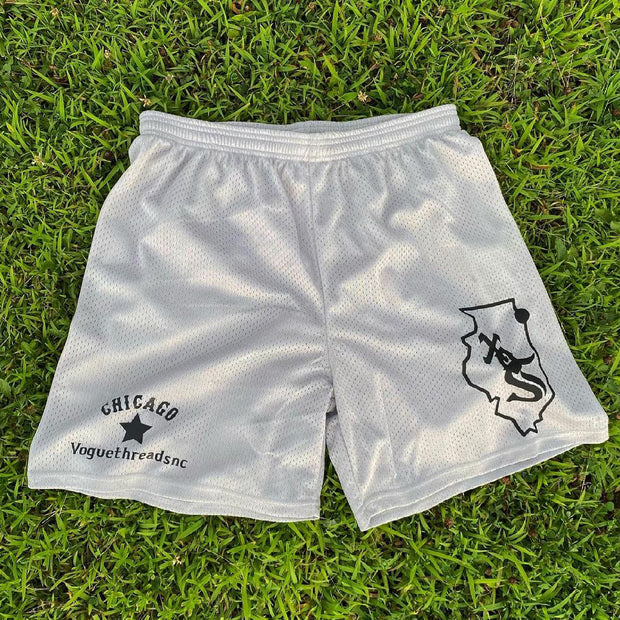 Retro Casual Street Hip Hop Mesh Shorts